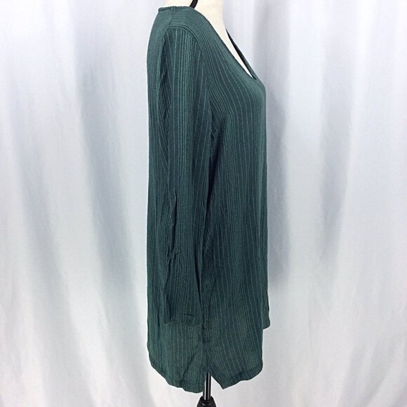 RVCA Dress Womens Size Medium 10 Green V-Neck Shift Lightweight Beach Skater - Picture 2 of 8